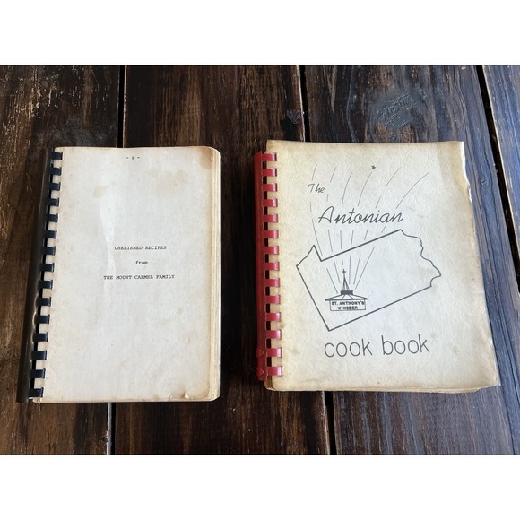 Lot Of 2 Church Community Cookbooks Vintage 70s 80s - Picture 1 of 6